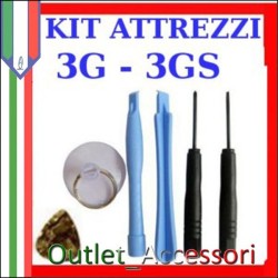 Set Kit Smontaggio Completo 2 Torx Cacciaviti 3 Leve Ganci Sollevatori Ventosa per Apple Iphone 3g 3gs 