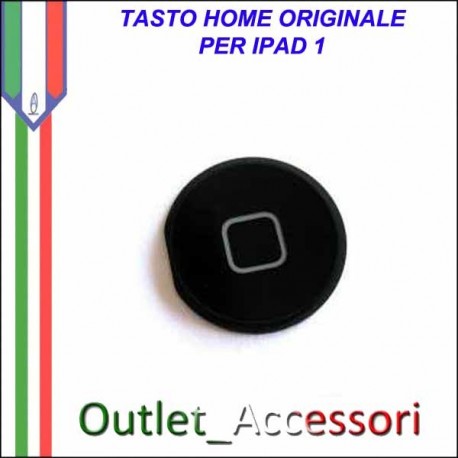 Tasto Pulsante Home Centrale Originale per Apple Ipad Ipad1 1 Nero Black