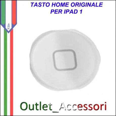 Tasto Pulsante Home Centrale Originale per Apple Ipad Ipad1 1 Bianco White