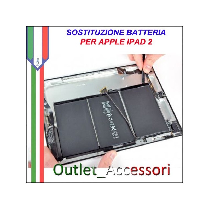 Sostituzione Riparazione Cambio Batteria per Apple ipad 2 Secondo Ipad2 seconda generazione