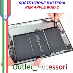 Sostituzione Riparazione Cambio Batteria per Apple ipad 3 Ipad3 Nuovo terza generazione