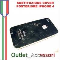 Sostituzione Cover Vetro Scocca Posteriore per Apple Iphone 4