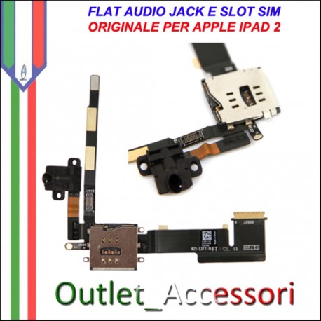 Circuito Flat Flex Audio Lettore Sim Modulo Ricambio Originale per Apple Ipad 2 Ipad2 3g wifi