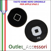 Tasto Pulsante home Centrale per Apple ipad 2 Ipad2 Nero Ricambio Originale