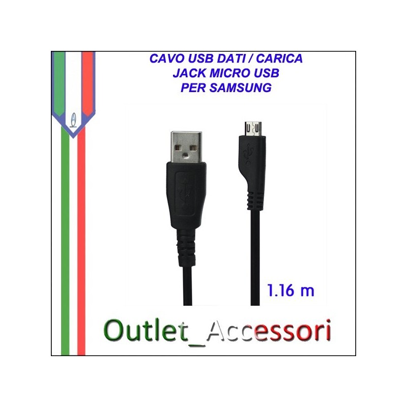 Cavo Usb Micro Dati Ricarica per prodotit Samsung Blackberry Nokia