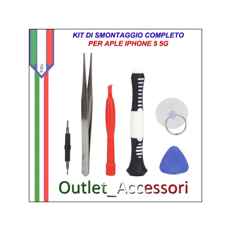 Kit Set Completo Di Smontaggio Apertura Tools per Apple Iphone 5 5g