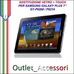 Riparazione Sostituzione Cambio Vetro Touch Touchscreen Rotto per Samsung Galaxy Tab Plus 7 6200 6210 GT