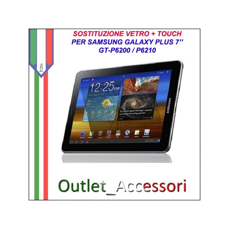 Riparazione Sostituzione Cambio Vetro Touch Touchscreen Rotto per Samsung Galaxy Tab Plus 7 6200 6210 GT