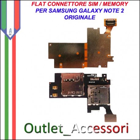 Flat Flex Connettore Cavo Sim Scheda Memory Card per Samsung Galaxy Note 2 Note2 N7100 