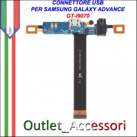 Flat Connettore Usb Ricarica per Samsung Galaxy ADVANCE i9070 GT-I9070 Originale