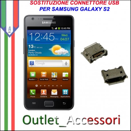 Sostituzione Riparazione Saldatura Porta Connettore Jack Usb Carica Ricarica per Samsung Galaxy S2