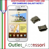 Sostituzione Riparazione Saldatura Porta Connettore Jack Usb Carica Ricarica per Samsung Galaxy NOTE N7000