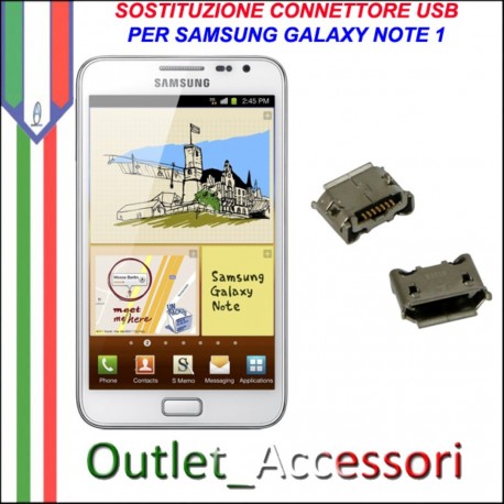 Sostituzione Riparazione Saldatura Porta Connettore Jack Usb Carica Ricarica per Samsung Galaxy NOTE N7000