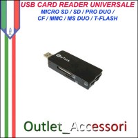 Card Reader Lettore Memory Pro Duo Usb Micro Sd CF