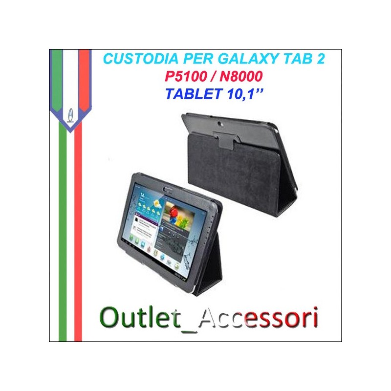 Custodia Cover per Tablet 10.1 Samsung Tab P5100 P5110 NOTE N8000 - Outlet  Accessori