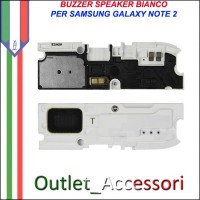 Buzzer Speaker Loudspeaker Chiamata Bianco per Samsung Galaxy Note 2 N7100
