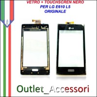 Touch Touchscreen Vetro Ricambio Originale LG L5 E610 Nero con Frame