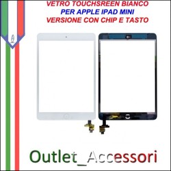 Touch Touchscreen Vetro Apple Ipad MINI IC Touch Home Flat Ricambio BIANCO A1432 A1454 A1455