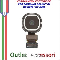 Flat Camera Fotocamera Retro Posteriore per Samsung Galaxy S4 I9500 I9505