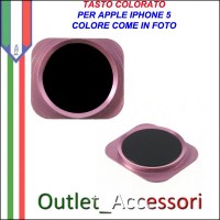 Pulsante Tasto home Centrale Colorato Ricambio Originale per Apple Iphone 5 5g