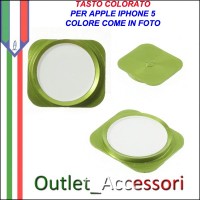 Pulsante Tasto home Centrale Colorato Ricambio Originale per Apple Iphone 5 5g