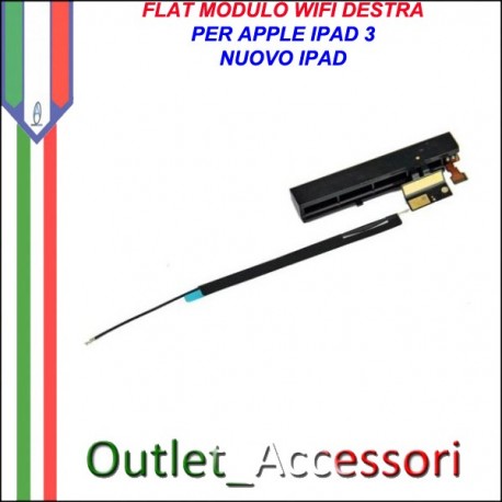 Flat Flex Ricambio Modulo Antenna Destra WIFI Lunga per Apple Ipad 3 Ipad3 Nuovo