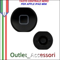 Tasto Pulsante Home Nero Centrale per Apple Ipad Mini Bianco
