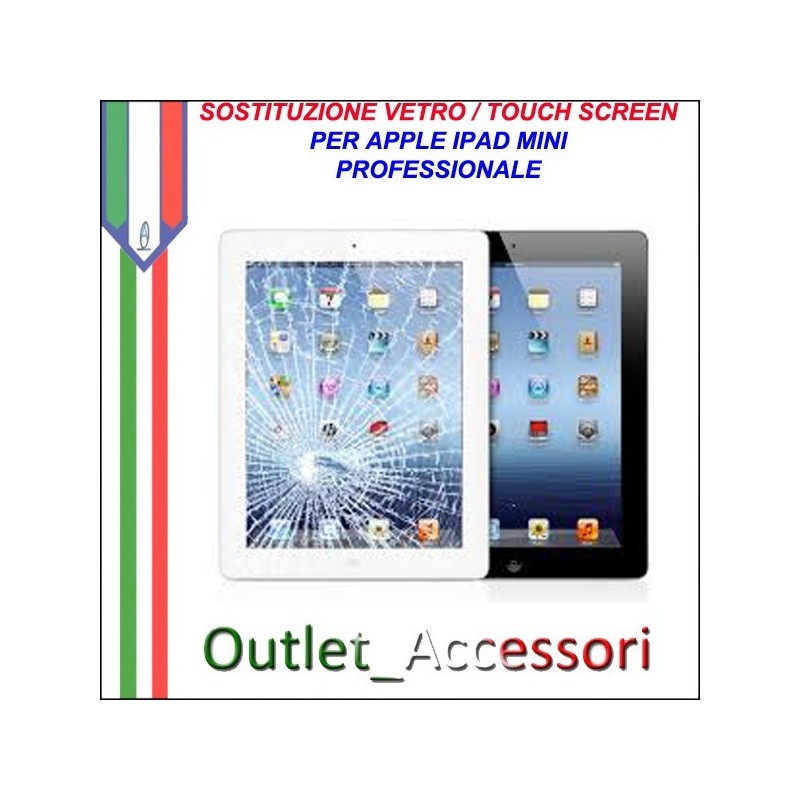 Sostituzione Riparazione Cambio Assemblaggio Vetro Touch Rotto Apple Ipad Mini