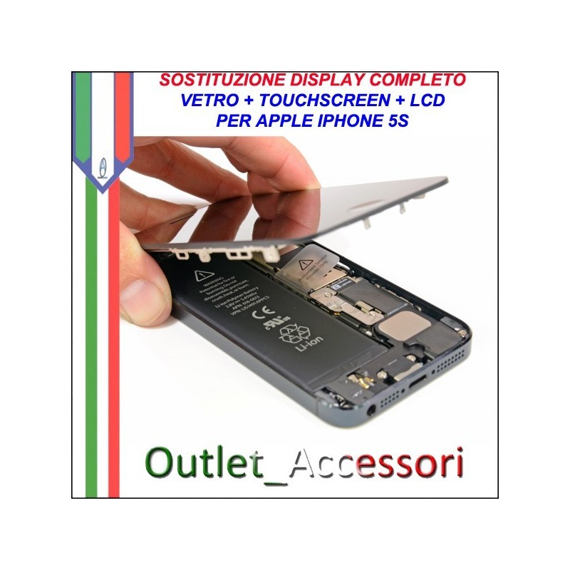 Sostituzione Riparazione Cambio Display 5S Lcd Vetro Touch Touchscreen Schermo Rotto per Apple Iphone 5S