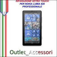 Sostituzione Riparazione Cambio Vetro Touch Screen Schermo Rotto per Nokia Lumia 820
