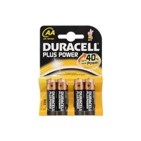 4 Batterie Pila Duracell Stilo AA Plus Power MN 1500 Originale in Blister X4