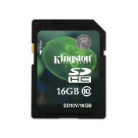Memory Card Flash Memoria SD Kingston 16GB CLASSE 10 Originale SD10V/16GB