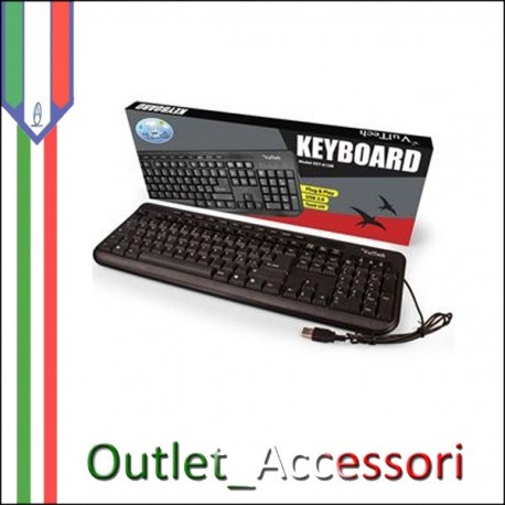 Tastiera Keyboard Multimediale USB 2.0 KEY-613M Vultech per PC Desktop Computer