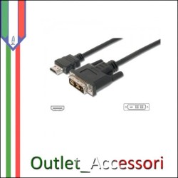 CAVO HDMI A DVI MASCHIO/MASCHIO 2 METRI DIGITUS PC Computer Desktop