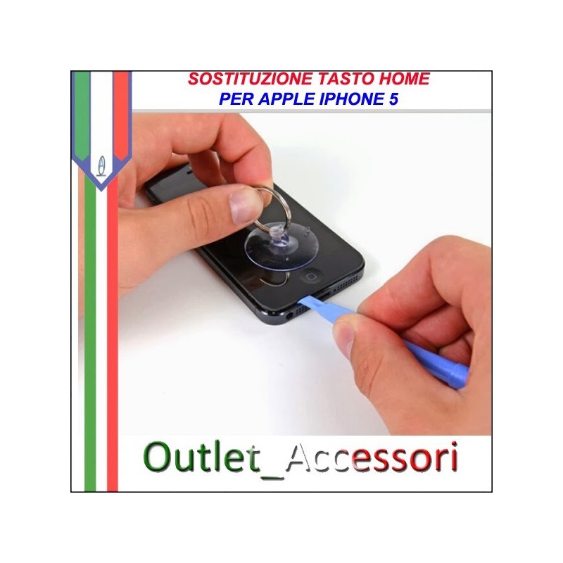 Sostituzione Tasto Home Apple Iphone 5 5g Pulsante Riparazione Assistenza