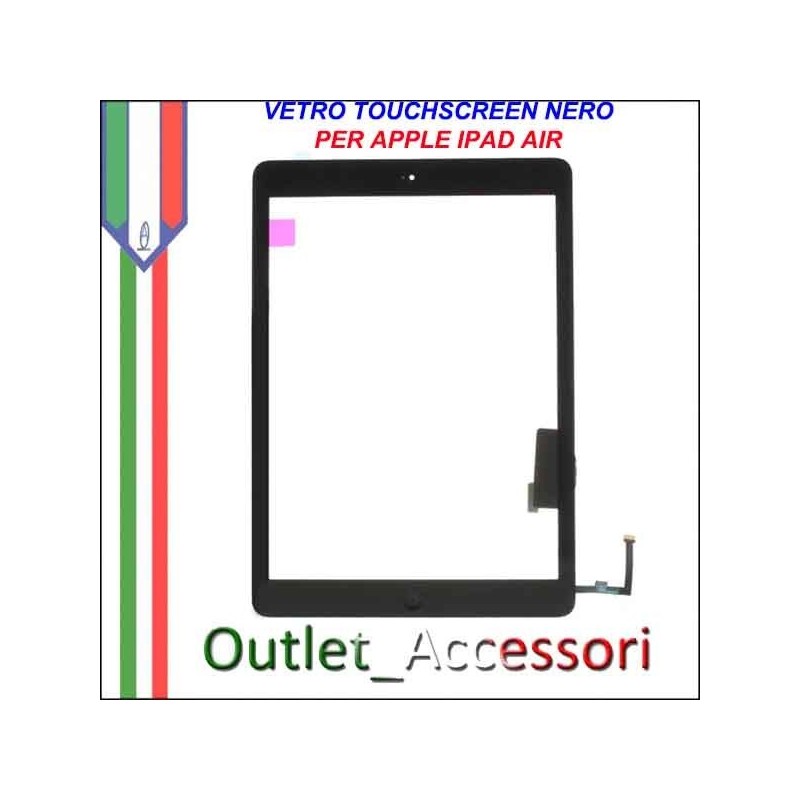 Vetro Touch Touchscreen per Apple Ipad Air Schermo Ricambio Nero Black