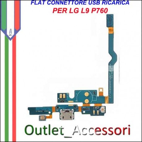 Flat Connettore USB Ricarica LG L9 P760 Home Microfono Ricambio Originale