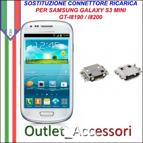 Sostituzione Riparazione Saldatura Porta Connettore Jack Usb Carica Ricarica per Samsung Galaxy S3 Mini I8190