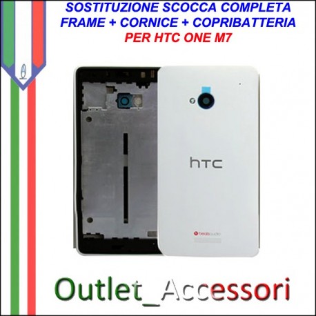 Sostituzione Cambio Scocca Cornice Copribatteria HTC ONE M7 H1 Housing