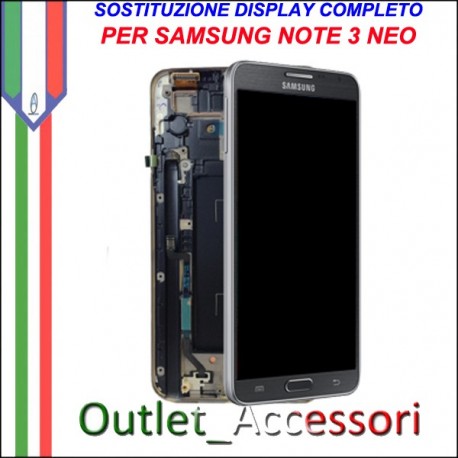 Sostituzione Riparazione Display Samsung Note 3 NEO SM-N7505 Cambio Assemblaggio Display Vetro Cornice Schermo Rotto