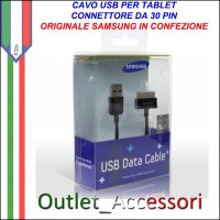 Cavo USB Dati Ricarica Samsung Galaxy Tab 30 pin ORIGINALE ECC1DP0UBECSTD