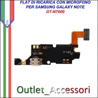 Flat Flex Cavo Ricambio Originale USB Microfono Connettore Carica per Samsung Galaxy NOTE N7000