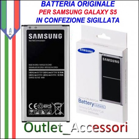 Batteria Pila Originale Samsung Galaxy S5 G900 G900F EB-BG900 IN BLISTER