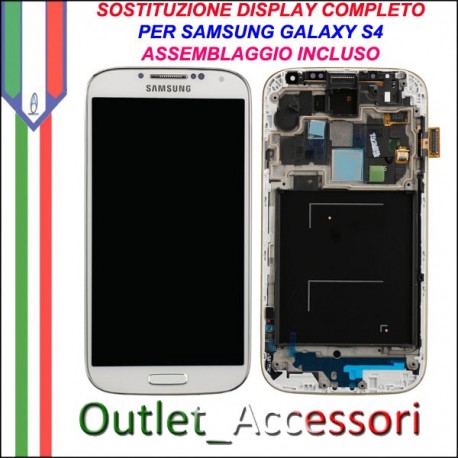 Sostituzione Riparazione Cambio Assemblaggio Display Lcd Vetro Cornice Schermo Rotto Samsung Galaxy S4 I9500 I9505 GT