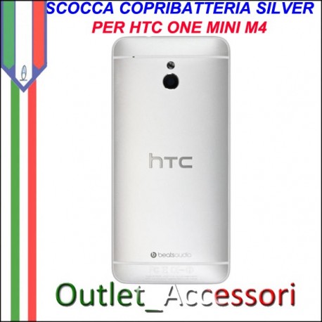 Scocca Copribatteria Telaio Cover Cornice Housing per HTC ONE MINI M4 Silver