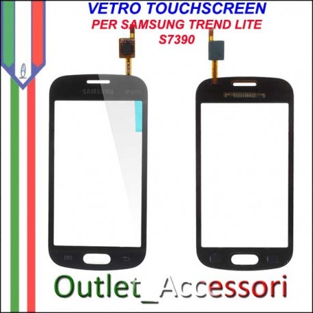 Vetro Touch Touchscreen Schermo Samsung S7390 Trend Lite NERO