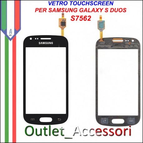 Vetro Touch Touchscreen Schermo Samsung S7562 GALAXY S DUOS NERO