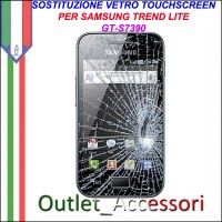 Riparazione Vetro Touch Samsung TREND LITE S7390 S7392 GT Cambio Touchscreen Schermo Rotto