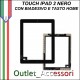 Touch Touchscreen Vetro con Biadesivo Tasto Home Ricambio Originale per Apple Ipad2 2 Nero Black 3g wifi