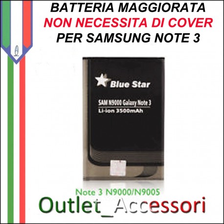 Batteria Maggiorata Potenziata per Samsung Galaxy Note 3 4200mAh N9000 N9002 N9005